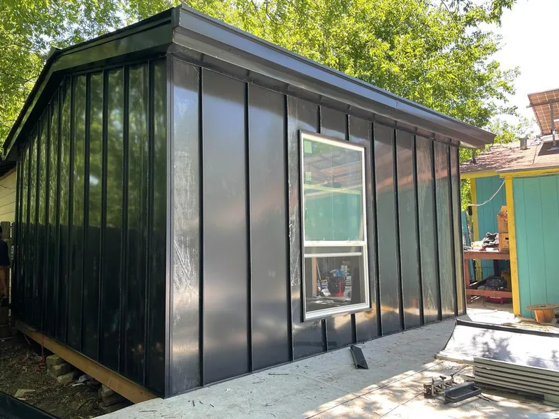 Black standing seam metal wall panels for Metal Roof Installation in Ashtabula